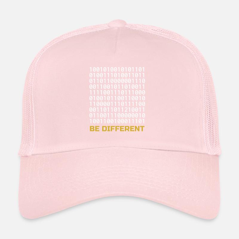 Être différent : Motif binaire avec message Casquette trucker 