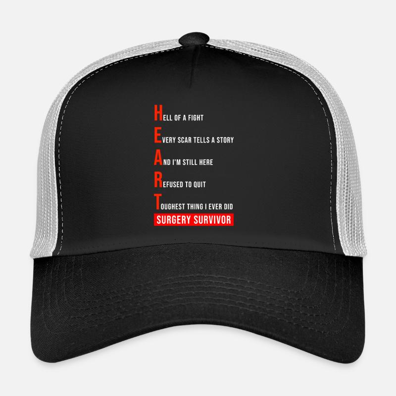 I Survived Open Heart Surgery - Trucker Cap - black/stone grey