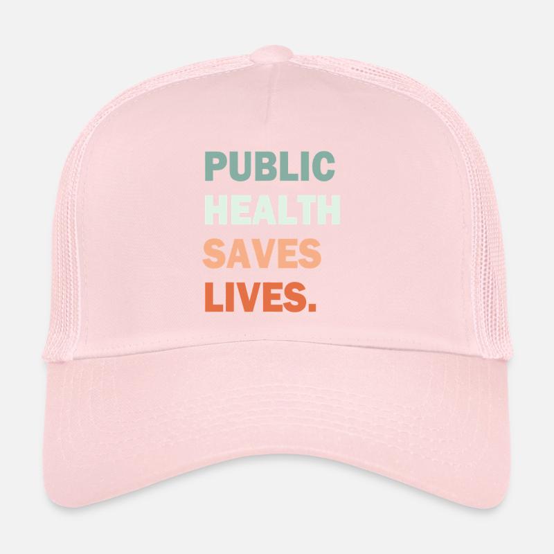 La santé publique sauve des vies Typographie du gradient Casquette trucker 