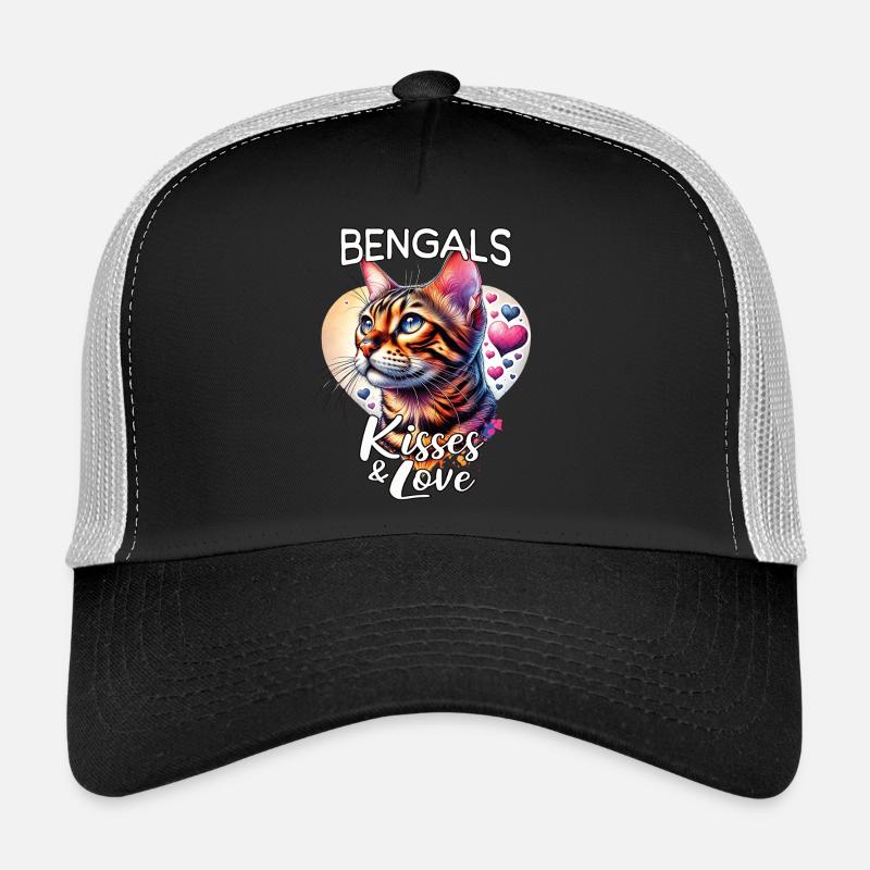 Amour des chats du Bengale Casquette trucker 