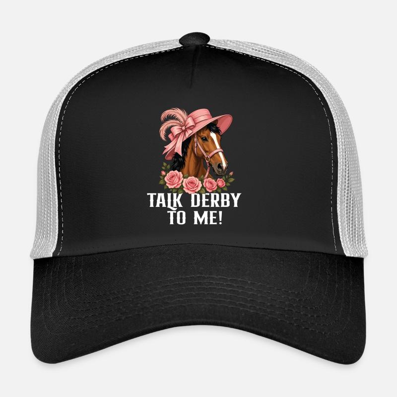 Thoroughbred Derby Horse Racing Racetrack Trucker Cap