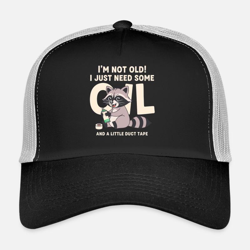 Nicht der alte Waschbär mit Klebeband Trucker Cap