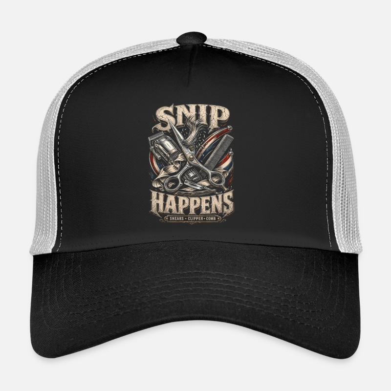 Barbier Snip Snip Arrive Casquette trucker 
