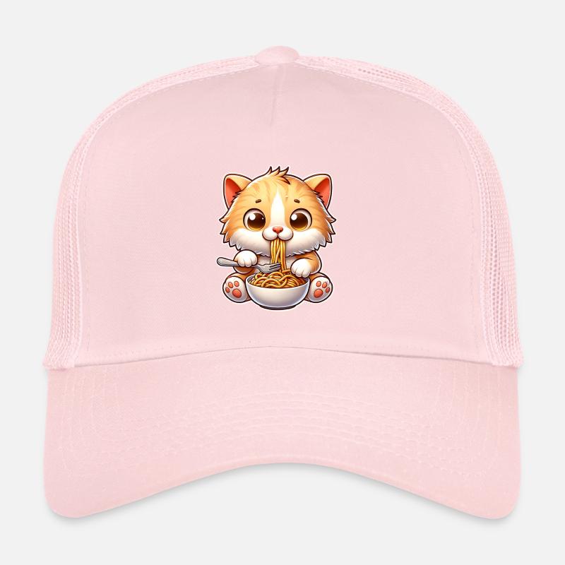 Pâtes spaghettis chaton Casquette trucker 