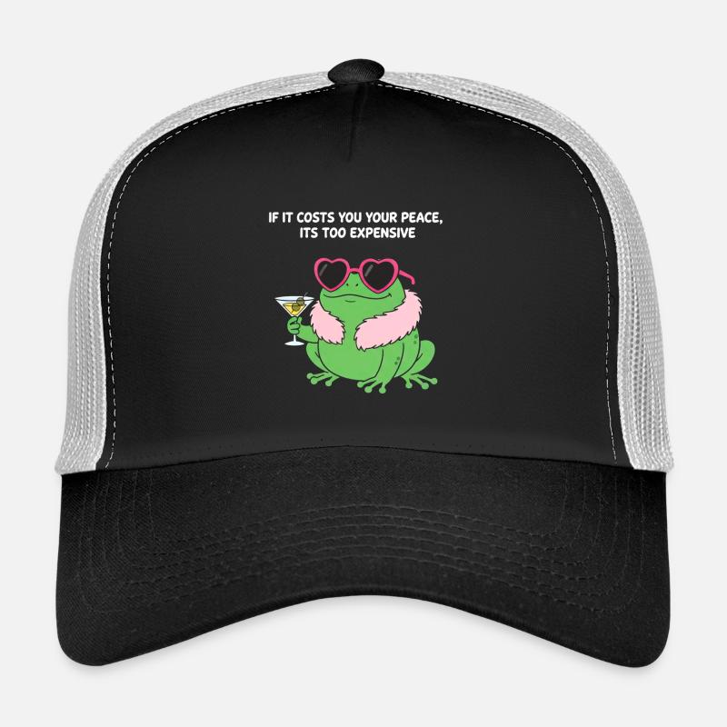 Peaceful Frog Martini Trucker Cap