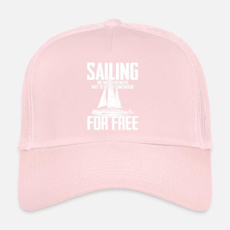 Sailing The Most Expensive Way Captain Sail Sailor Trucker Cap