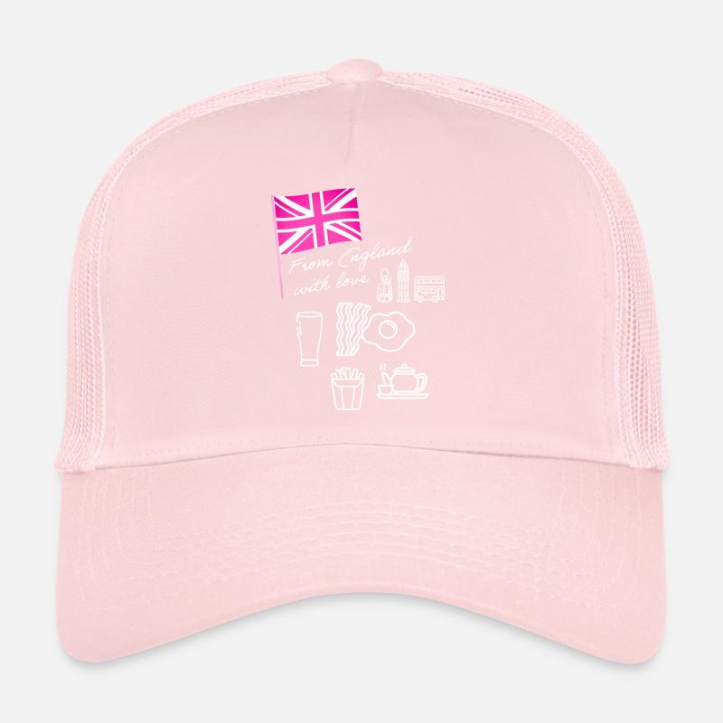 EXANGLIA (Rose + Blanc) Casquette trucker 