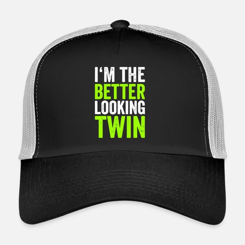 Typographie jumelle néon plus belle Casquette trucker 