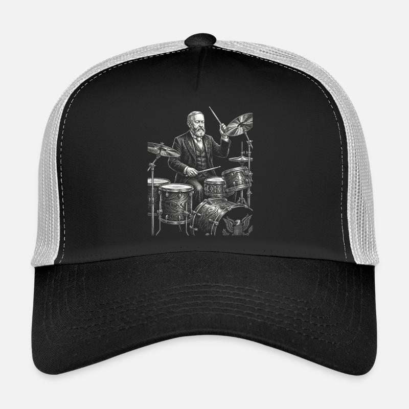 Benjamin Harrison spielt Schlagzeug Trucker Cap