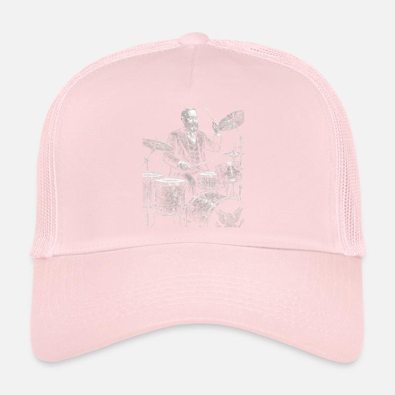 Benjamin Harrison plays drums Trucker Cap