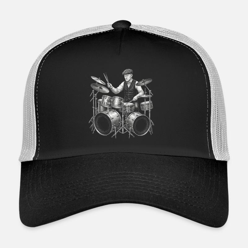 Calvin Coolidge spielt Schlagzeug Trucker Cap