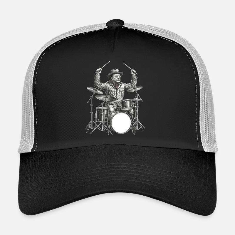 Theodore Roosevelt joue de la batterie Casquette trucker 