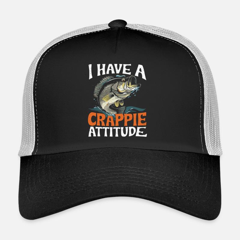 Crappie Attitude Fish Design Casquette trucker 