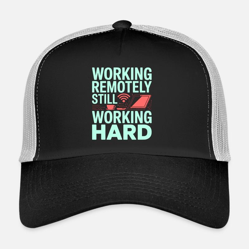 Remote Developer Working Remotely Web Programmer Trucker Cap
