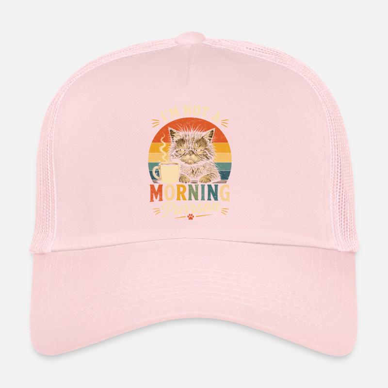 Morgenmuffel Katze mit Kaffee Casquette trucker 