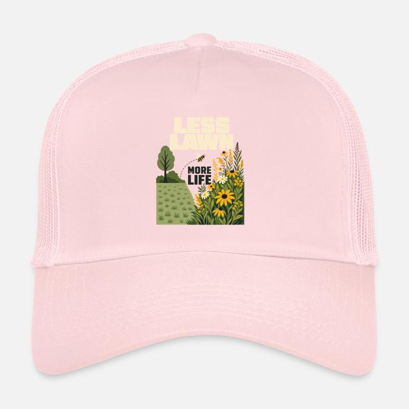 Moins de pelouse, plus de vie, jardin de pollinisateurs indigènes Casquette trucker 