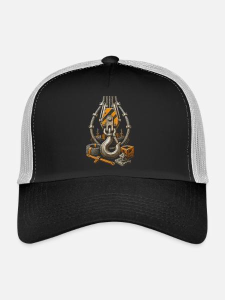 docker - Casquette trucker  - noir/gris pierre - Devant