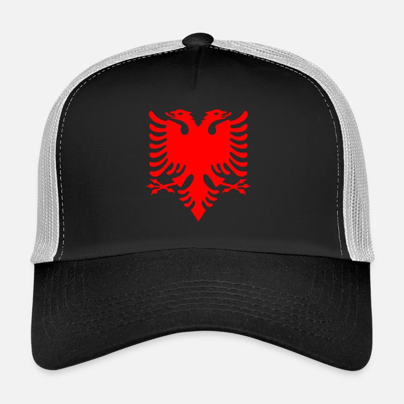red double-headed eagle Albanian Double Eagle - Trucker Cap - black/stone grey