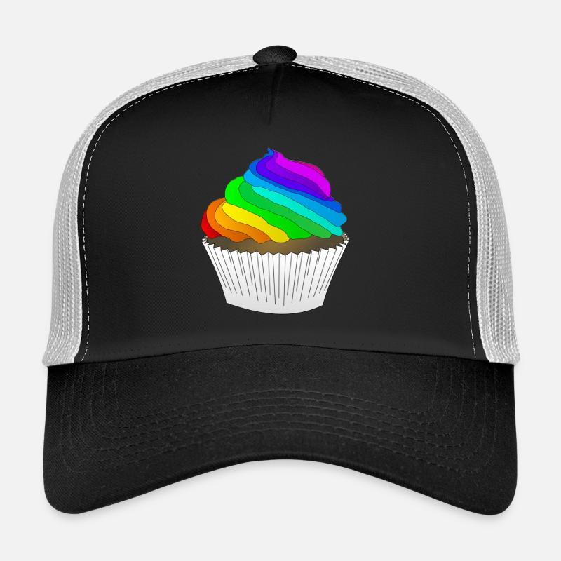 rainbow sun clouds weather rainbow sun cloud76 Trucker Cap