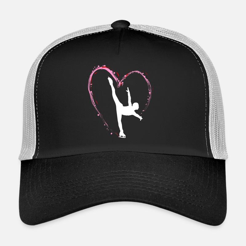 Eiskunstlauf Schlittschuhlauf Eis Figuren Tanz - Trucker Cap - Schwarz/Steingrau