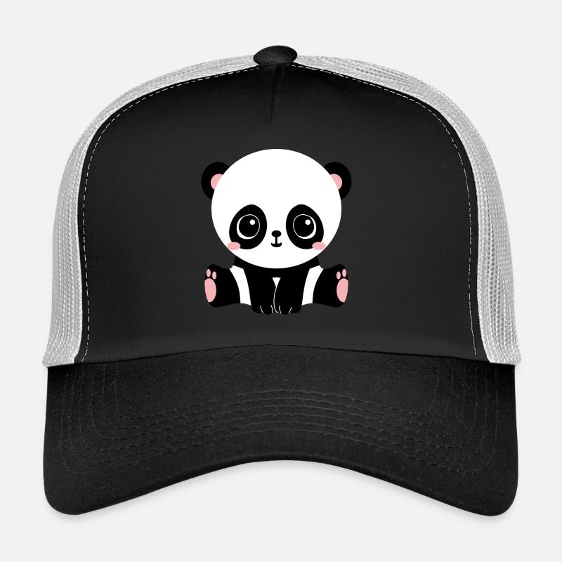 Panda - Trucker Cap - Schwarz/Steingrau