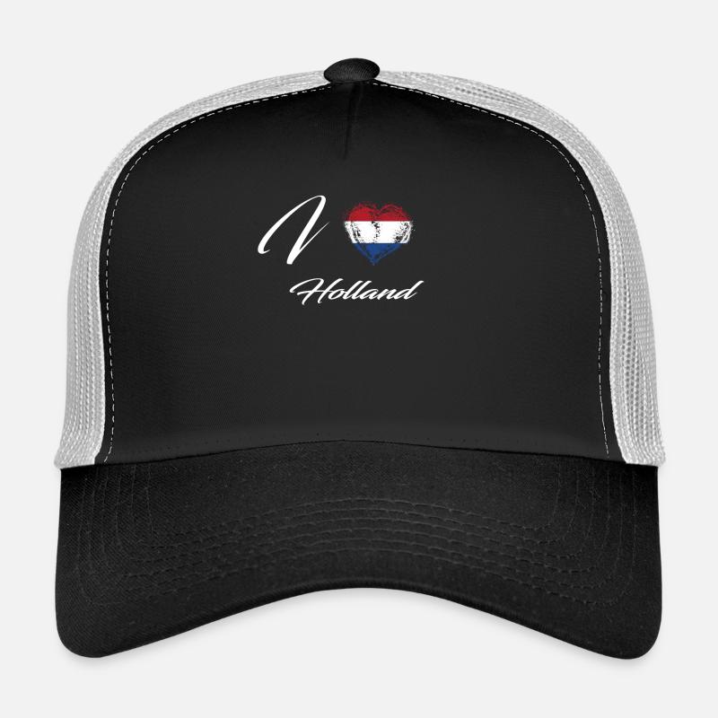 J'aime les racines de drapeau de la patrie Hollande Casquette trucker 