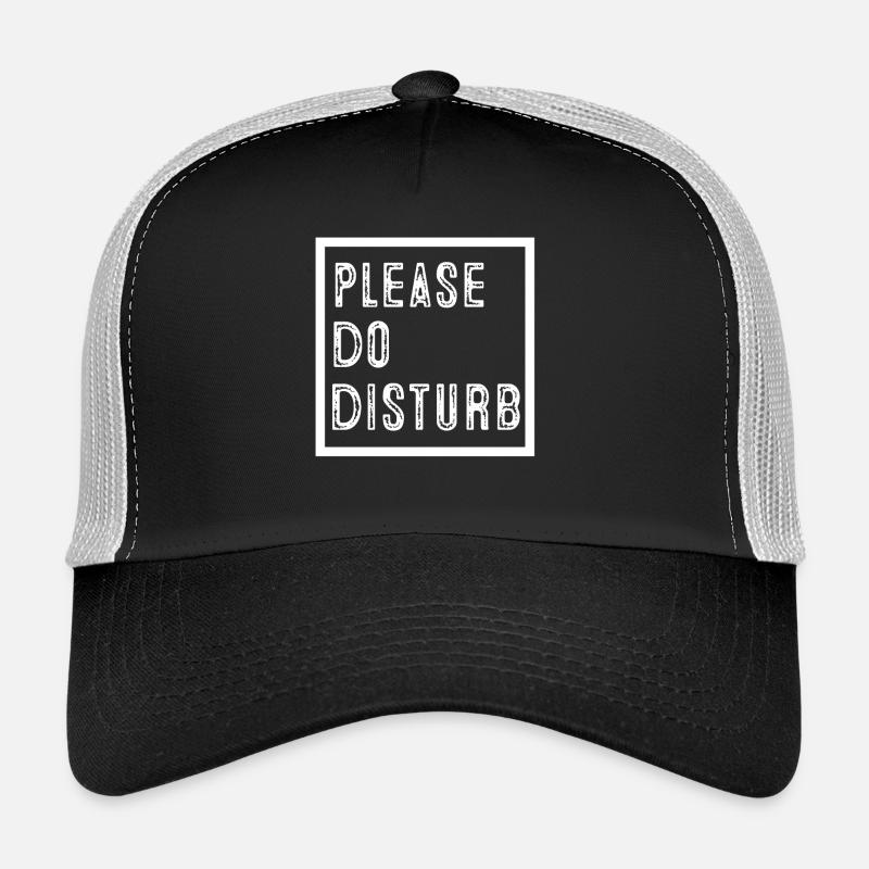 Please do disturb - Trucker Cap - Schwarz/Steingrau