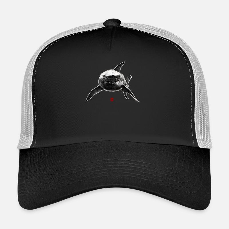 Flüchtiger Haifisch - Trucker Cap - Schwarz/Steingrau
