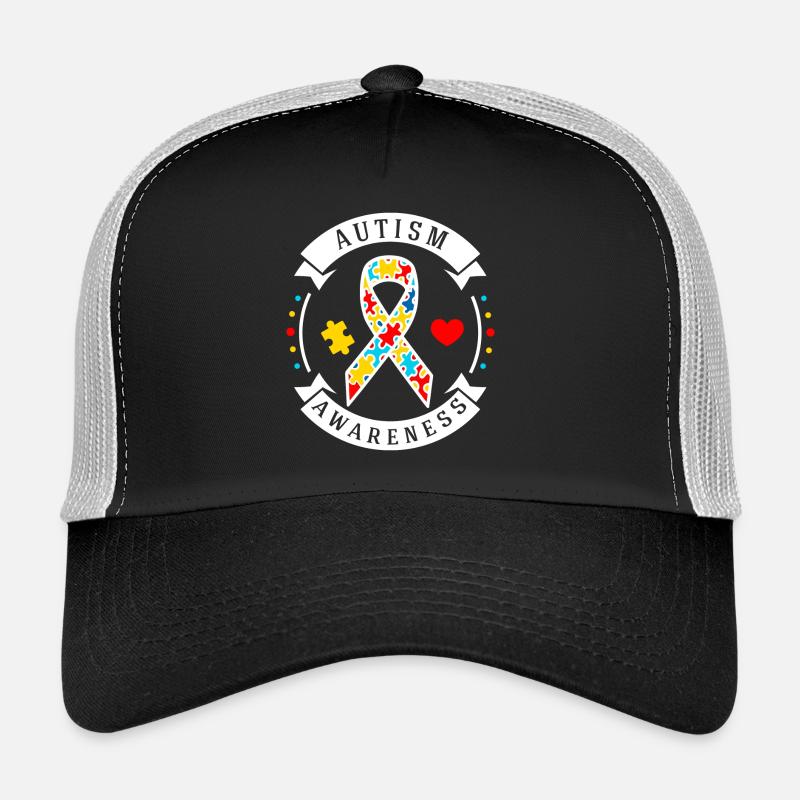 Autism Autist ADHD Autism Awareness Gift - Trucker Cap - black/stone grey