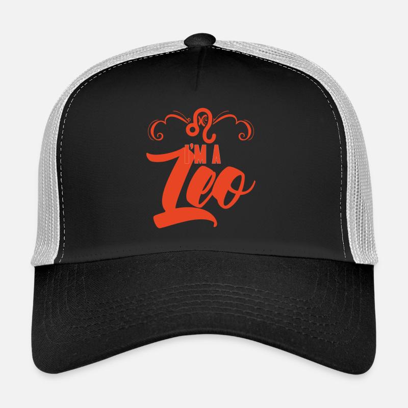Sternzeichen Löwe / Zodiac Leo - Trucker Cap - Schwarz/Steingrau
