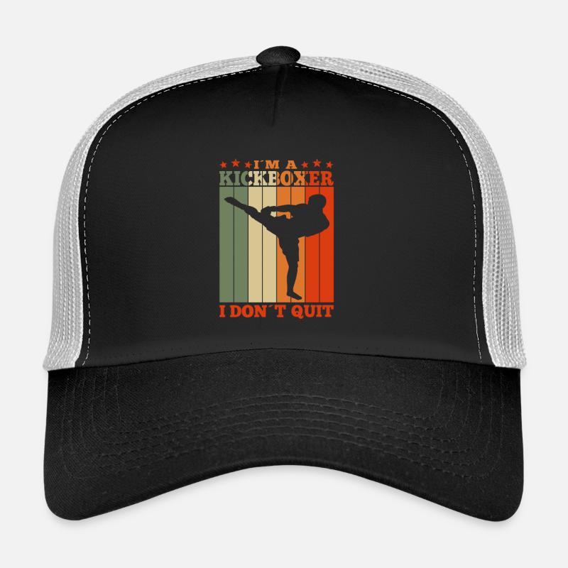 Kickboxing Im A Kickboxer I Dont Quit Retro Trucker Cap