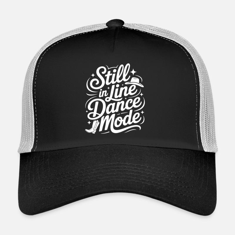 Immer im Line Dance Modus LInedance Design - Trucker Cap - Schwarz/Steingrau