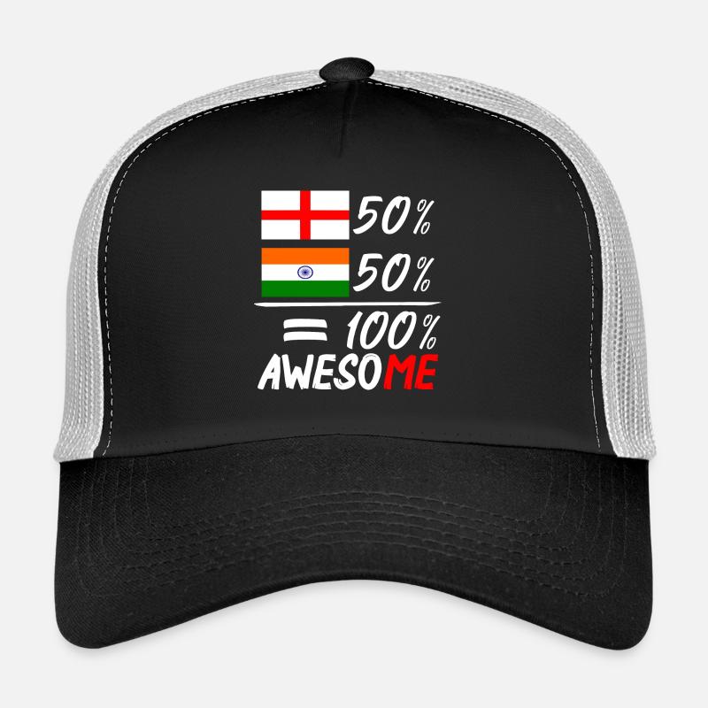 Half English Half Indian - Trucker Cap - black/stone grey