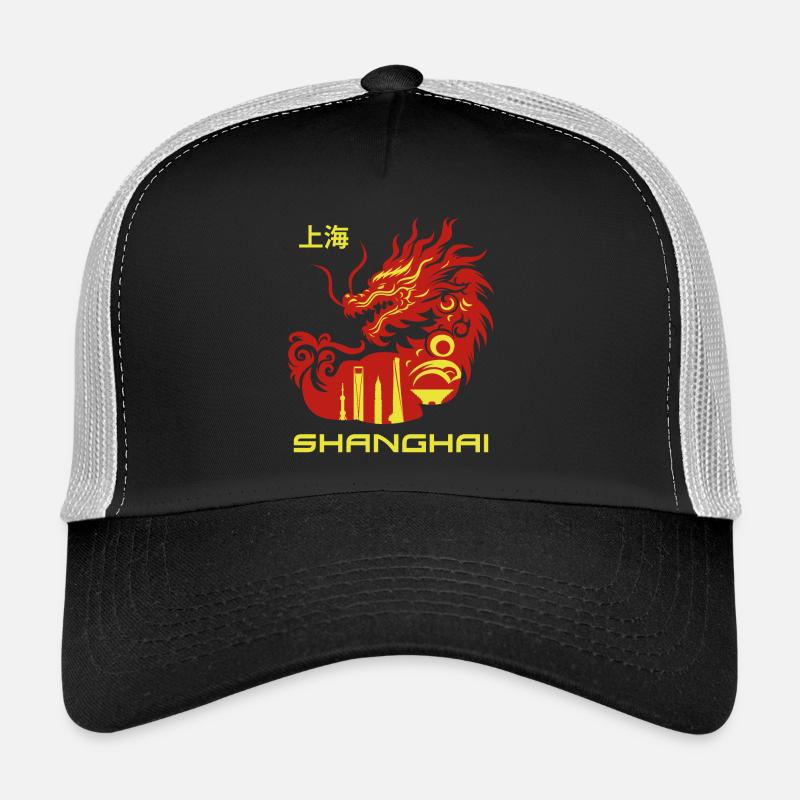 SCHANGHAI - Trucker Cap - Schwarz/Steingrau