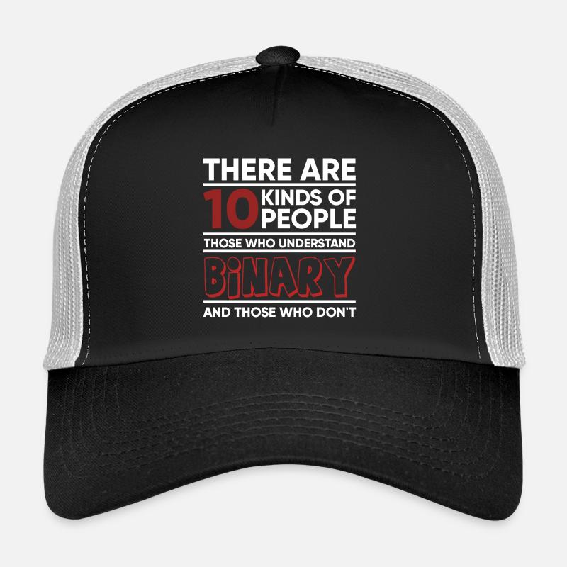 Es gibt 10 Arten von Menschen: Binär - Trucker Cap - Schwarz/Steingrau
