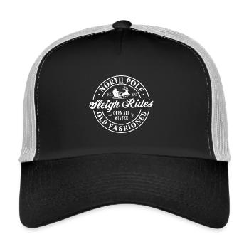 North Pole Sleigh Rides - Trucker Cap - black/stone grey - Front
