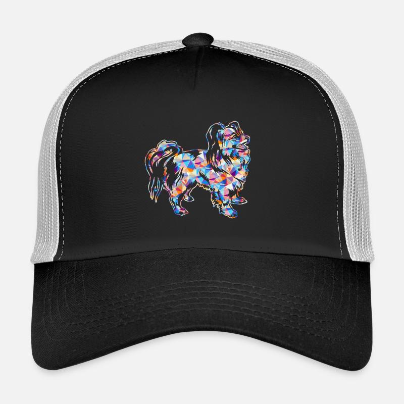 Papillon Dog Geometric Trucker Cap