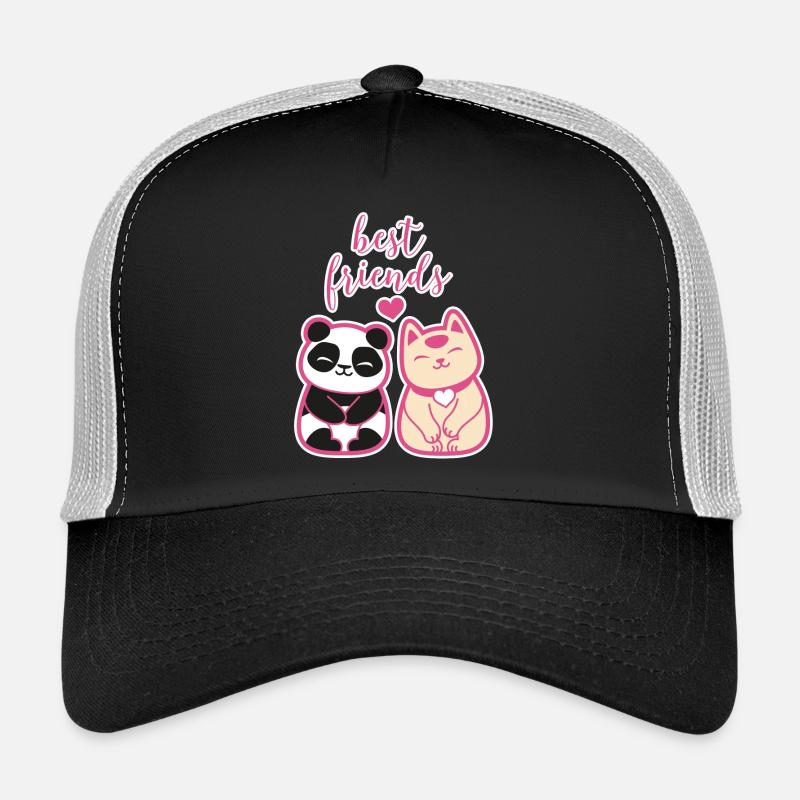 Neko Nakamura Freunde - Trucker Cap - Schwarz/Steingrau