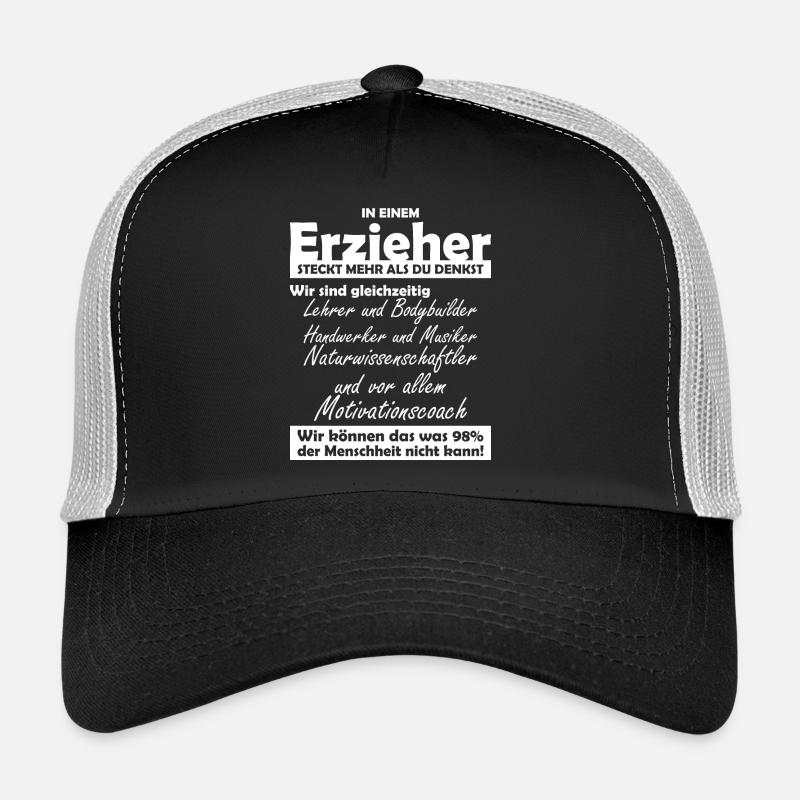 Erzieher - Trucker Cap - Schwarz/Steingrau