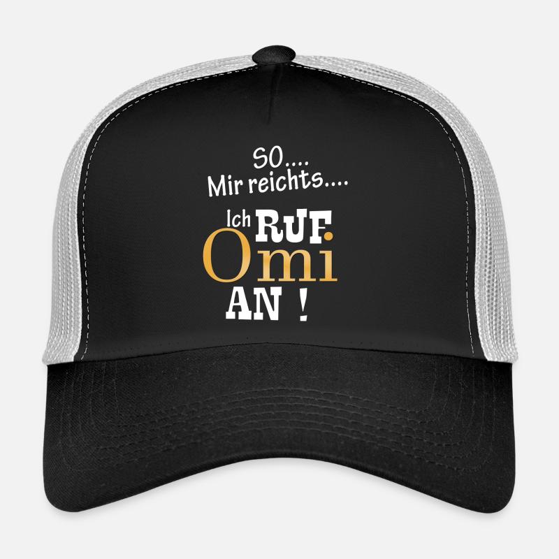 omi mir reichts - Trucker Cap - Schwarz/Steingrau
