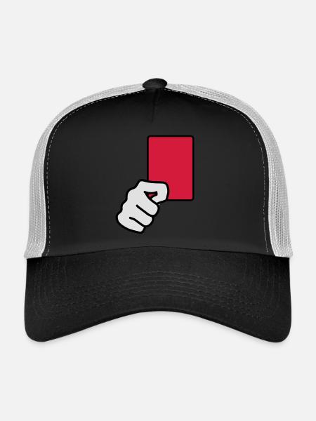 rote_karte__f3 - Casquette trucker  - noir/gris pierre - Devant