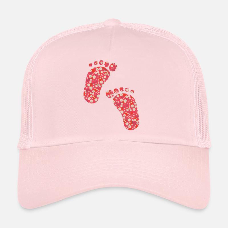 red liberty footprints Trucker Cap