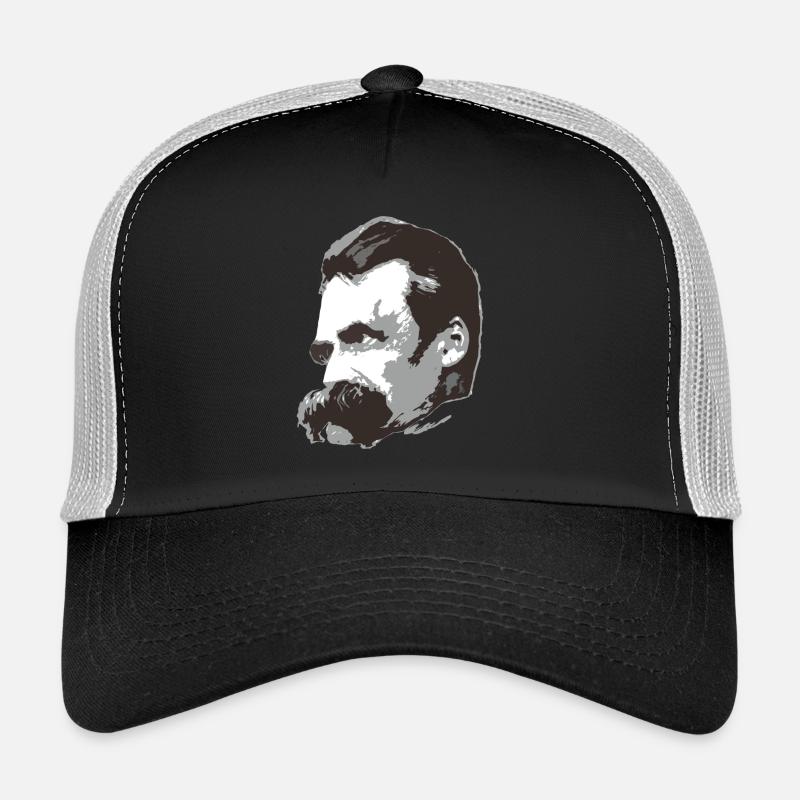 Nietzsche (3farbig) - Trucker Cap - Schwarz/Steingrau