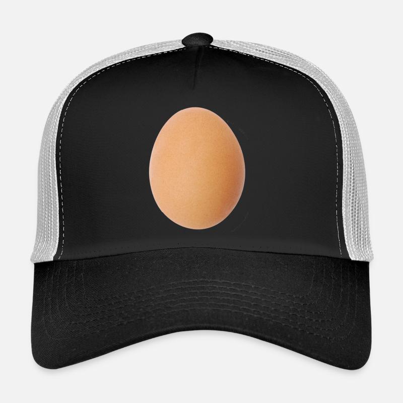 Egg Brown Pattern Nature Motif Trucker Cap