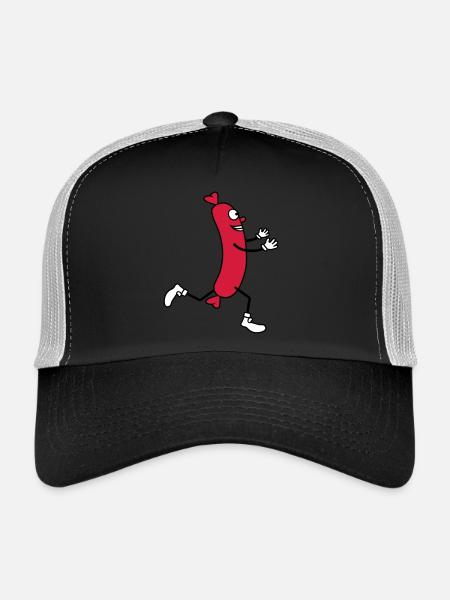 wuerstchen run happily embrace love run - Trucker Cap - black/stone grey - Front