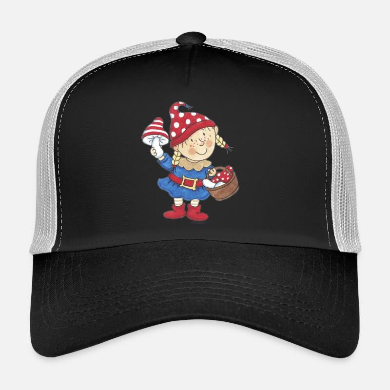 Wichtel_02 - Casquette trucker  - noir/gris pierre