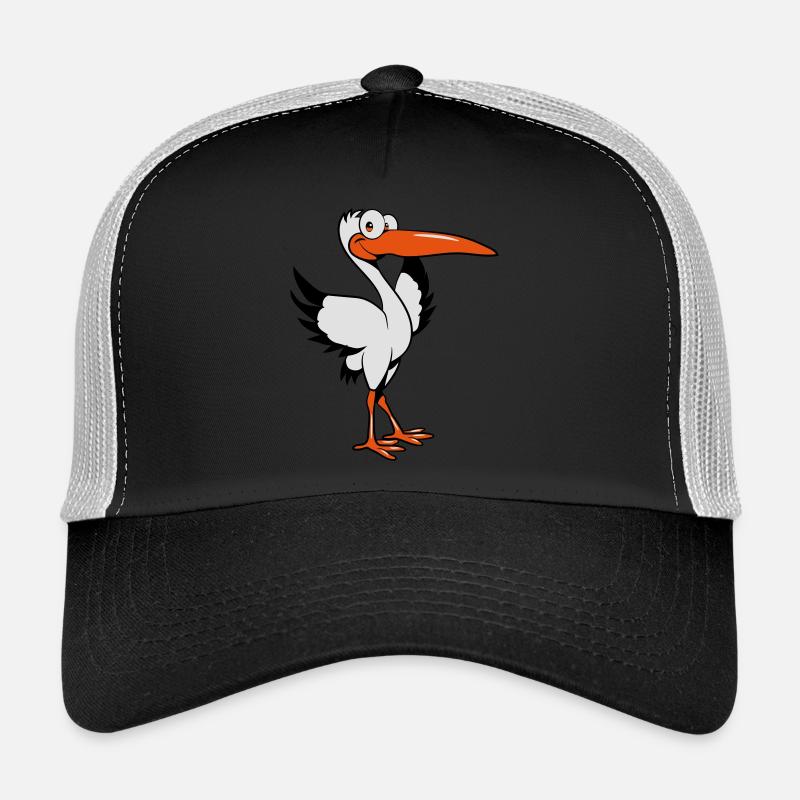 cigogne dessinée drôle Casquette trucker 