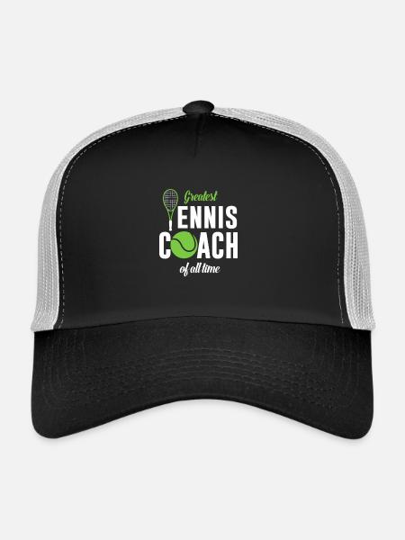 Largest tennis coach ever - Trucker Cap - black/stone grey - Front
