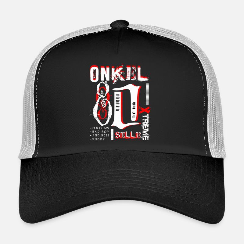 Onkel Streetware 80 - Trucker Cap - Schwarz/Steingrau