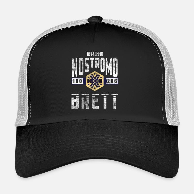 Alien Nostromo Besatzungsrang Brett - Trucker Cap - Schwarz/Steingrau